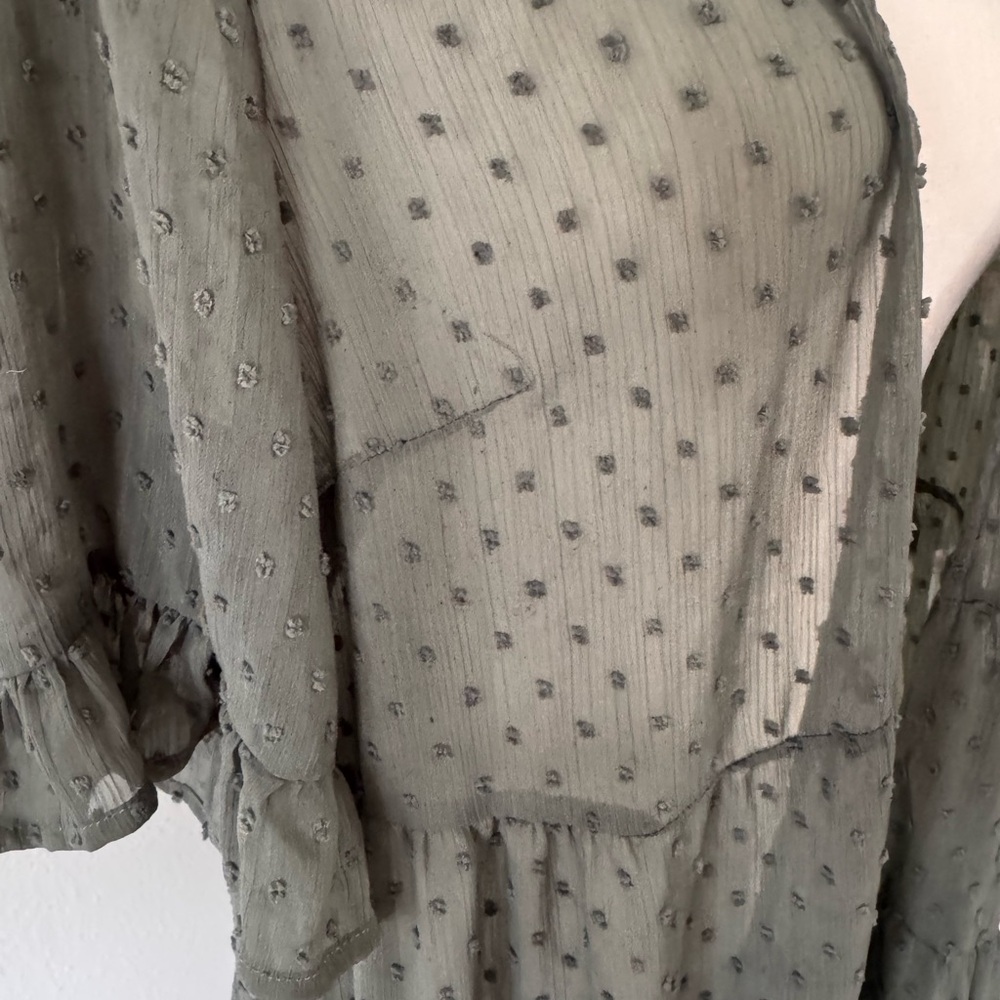 Torrid Textured Sheer Gray Cardigan - Picture 3 of 5